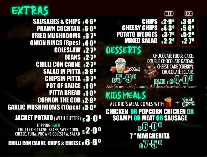 Extras & Desserts